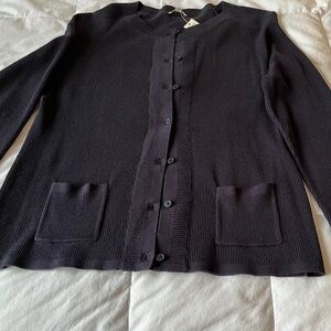 NEW Talbots Ribbed Button-Front Cardigan